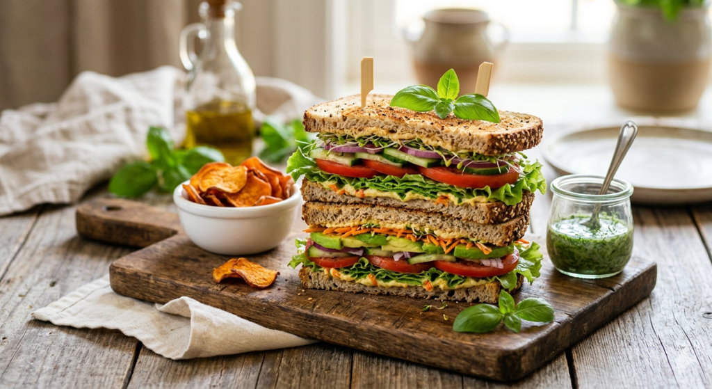 Quick vegetable sandwich for busy mornings
