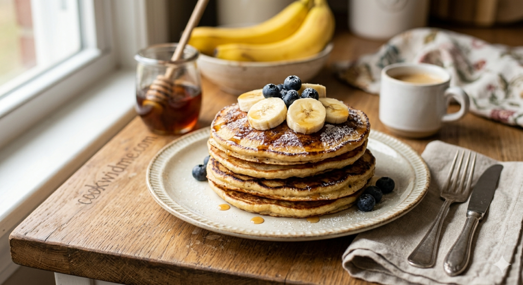 Easy banana pancakes with two ingredients