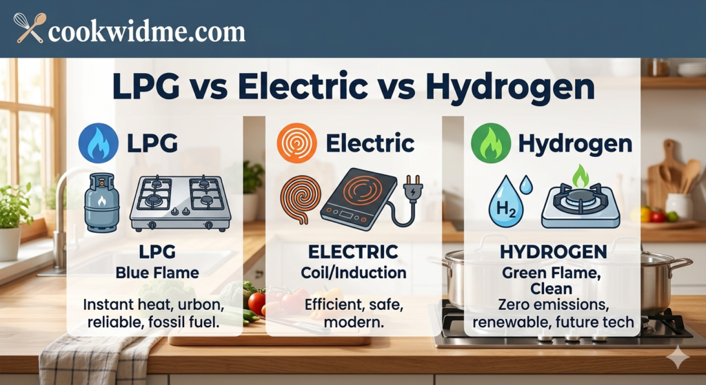 LPG vs Electric vs Hydrogen comparison