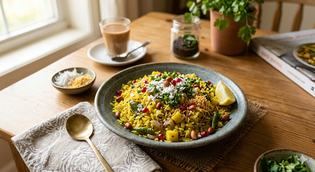 Easy Indian poha breakfast recipe in 10 minutes