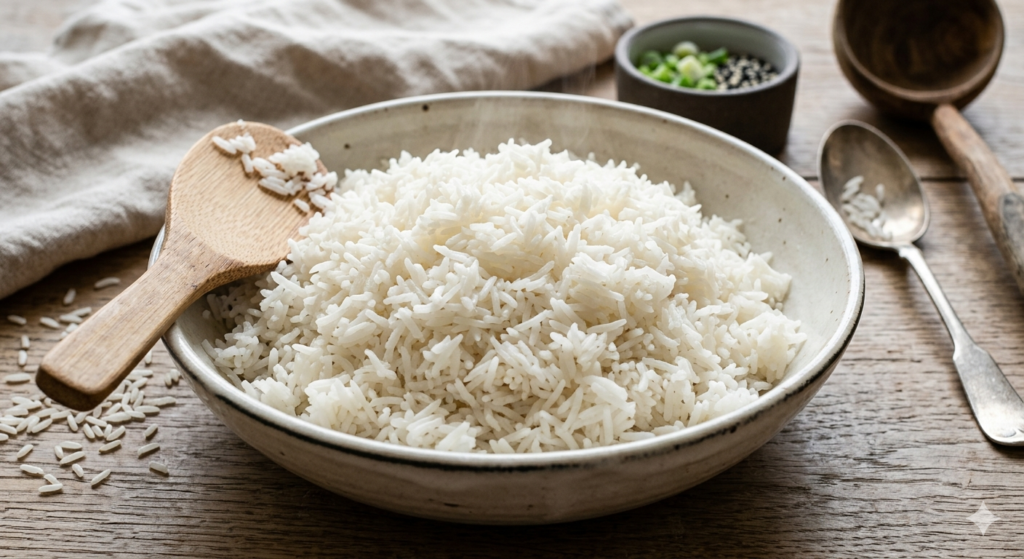 how to cook rice perfectly fluffy white rice in bowl