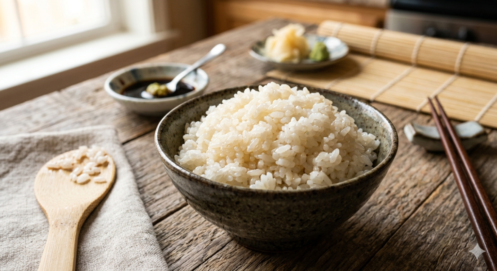 rinsing rice under water before cooking